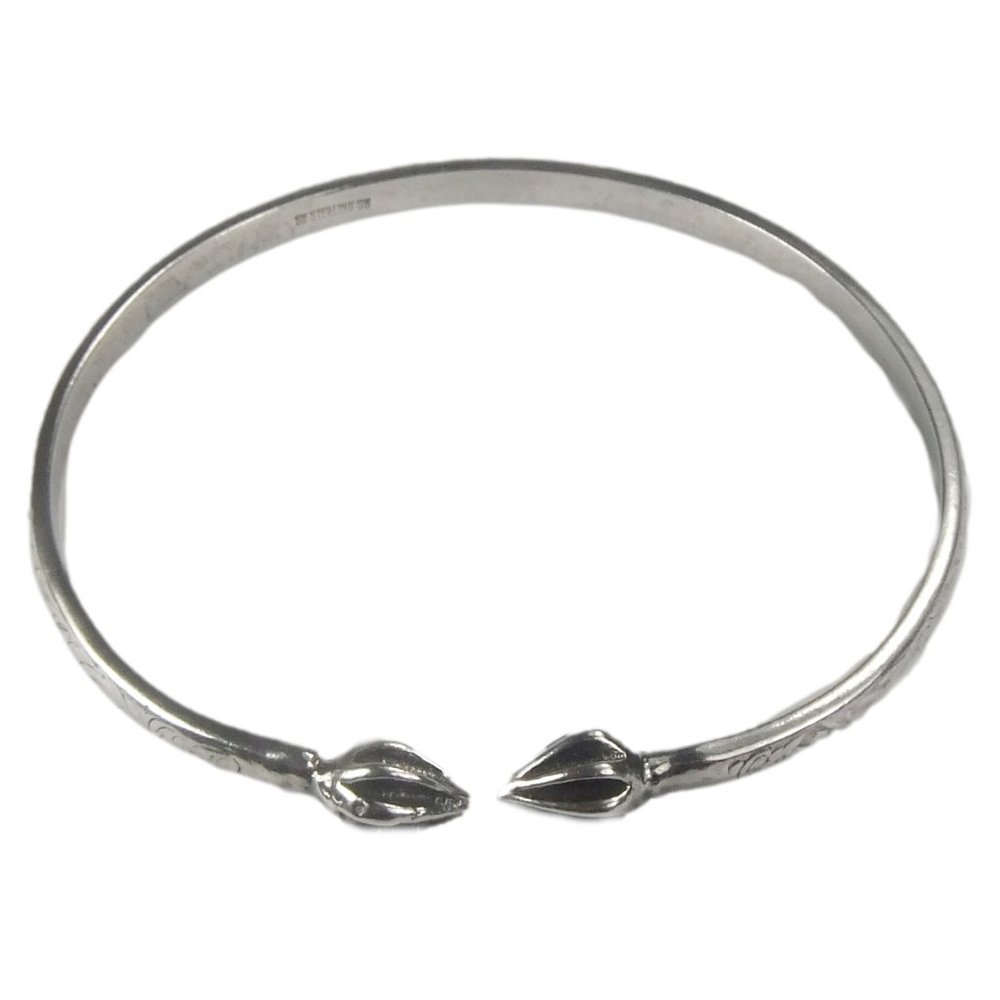 Sterling bracelet with etching - 8"